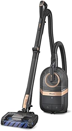 Shark CZ2001 Vertex Canister Vacuum, Bagless, Corded, with Self-Cleaning Brushroll & DuoClean PowerFins, MultiFLEX Technology LED Headlights, Black & Copper (Renewed)