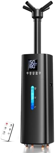 15L/4Gal Humidifier Large Room, 600mL/h Misting, 1200ft² Coverage, Auto Humidity Control, 72H Runtime, Top Fill, Aroma Diffuser, Sleep Mode, 12H Timer, Auto Shutoff Protection