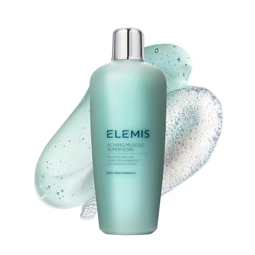 ELEMIS Aching Muscle Super Soak 400ml, Natural Bath Milk Soak To Ease Muscle Aches & Tension