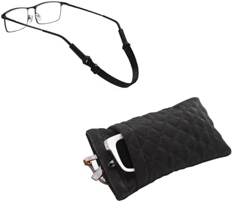 4Pcs Adjustable Glasses Strap Large Double Eyeglasses Case