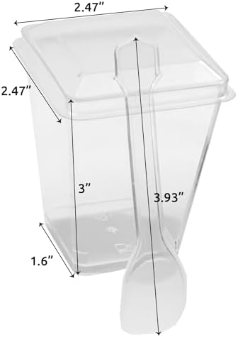 5 oz Dessert Cups with Lids and Spoons (100 Pack) – Plastic Parfait Cups for Appetizer and Desserts be it, Mousse, Tiramisu, Pudding, or salads - Perfect for Parties