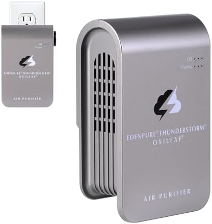 EdenPURE Thunderstorm III Air Purifier – Small Plug-In Ozone Generator & Ionizer – Eliminates Odors, Pet Smells, Smoke, Mold – Filter-Free Portable Cleaner for Home, Travel, Car, Office Use