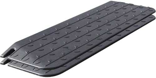 Rubber Wheelchair Threshold Ramp, 1"/1.5"/2"/2.5"/3"/3.5"/4" Rise Options, Wheelchair Ramp 7000Lbs Load Capacity, Non-Slip Textured Surface for Wheelchairs, Scooters (1.5" Rise-2Pack)