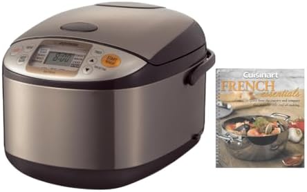 Zojirushi NSTSC18XA Micom 10-cup Rice Cooker/Warmer Stainless Brown Bundle with Cuisinart Cookbook Bundle