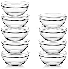 Sweejar 3 inch Small Glass Dipping Bowls set, 3 oz Dipping Sauce Bowls/Dishes, Mini Sauce Bowls for Ketchup, Soy, BBQ, Sushi, Party, 9 pack
