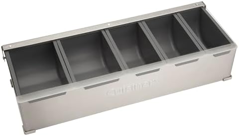 Cuisinart CPS-617A CPS-617 Condiment & Topping Station, Food Containers with Translucent Lid, Small