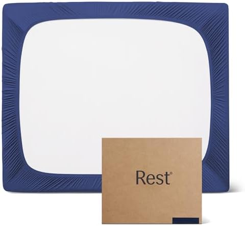 REST® Evercool®+ Fitted Sheet, King Size, Midnight Blue, 15" Deep (up to 18’’), Breathable Bedding for Hot Sleeper and Night Sweats, Bed Sheet with Ionic+ Self-Cleaning Silver Yarn for Sensitive Skin