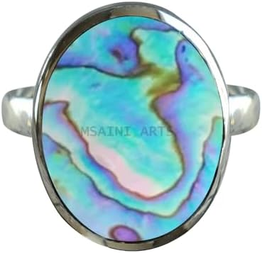 Solid 925 Sterling Silver Ring for Women & Men, Amethyst Ring Gemstone Unique Handcrafted Ring (US Size 5)