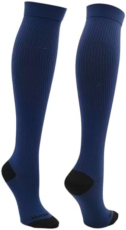 Compression Socks for Nurses - Women & Men - 20-30mmHg Graduated Compression, For Medical Staff, Athletes - 1 Pair