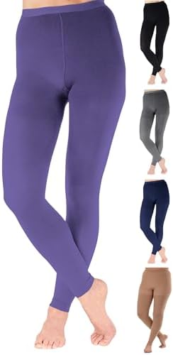 Plus Size Footless Compression Pantyhose for Women Circulation 20-30mmHg - Support High Waist Footless Tights for Pain Relief, Diabetic, Post Surgery - Purple, 4X-Large - A717PR7