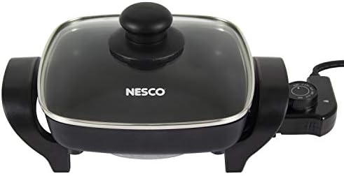 NESCO ES-08, Electric Skillet, Black, 8 inch, 800 watts