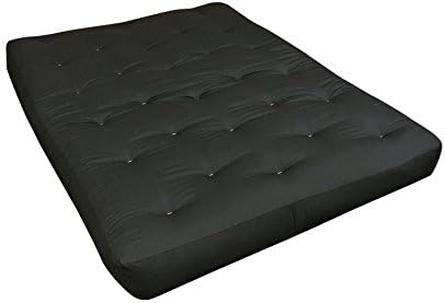 Gold Bond 8" Double Foam & Cotton Futon Mattress, Duct, Full, Black
