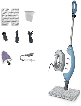 Shark Lift-Away 5-in-1 Steam Mop with Detachable Handheld Steam Cleaner, for Whole Home Cleaning including Sealed Hard Floors, Kitchens, Bathrooms, Upholstery, Cars, Grout & more, Blueberry, S3972BRN
