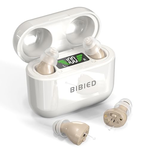 Virtually Invisible OTC Hearing Aids for Mild to Moderate Hearing Loss, Perfected Ergonomics Completely In-Ear Hearing Aids for Seniors with Long-Lasting Battery, Smart Noise Cancellation