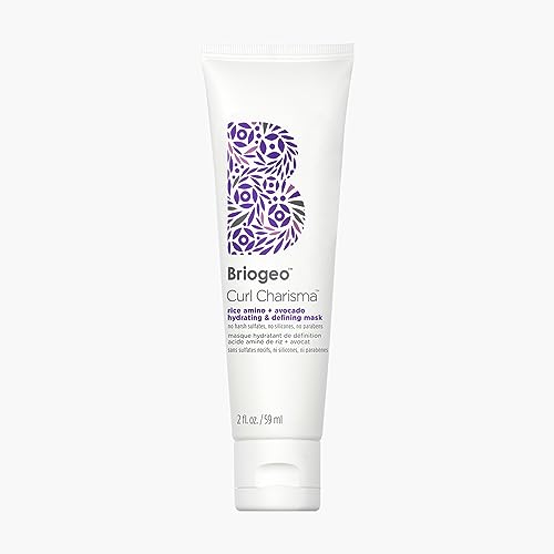 Briogeo Curl Charisma Rice Amino + Avocado Hydrating & Defining Mask, Hair Mask for Wavy, Curly, and Coily Hair, Deeply Nourishes and Defines Curl Pattern, Protein-Free, Vegan, Cruelty-Free