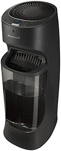 Honeywell Top Fill Tower Humidifier, Digital Humidistat, Black – Cool Mist Humidifiers for Bedroom, Home or Office with Space-Saving Tower Design