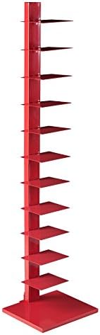 SEI Furniture Stewartby Spine Tower Shelf - Valiant Poppy, Red