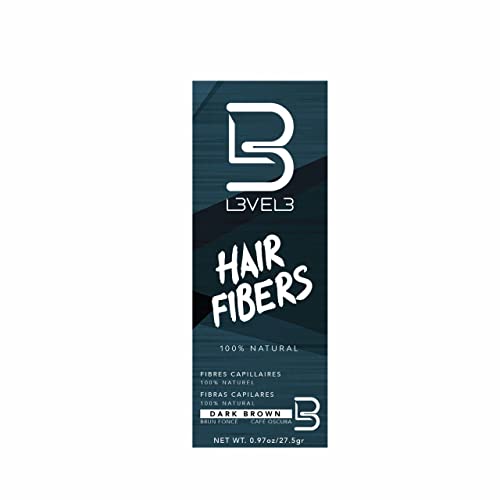 Level 3 Hair Fibers - Cover Bald Spot or Thinning Hair - Natural Looking Finish - Instant Grey Coverage and Thicker Hair