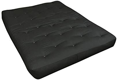 Gold Bond 9" Moonlight #614 Twin XL Black Duct Futon Mattress/Cotton/Black Duct