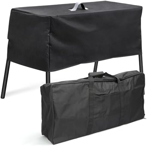 QuliMetal Patio Cover and Carry Bag for Camp Chef 3 Burner Stoves, Tundra Pro 16, SPG90B, PRO90, TB90LWG – Heavy Duty 600D Stove Cover and Bag for Camp Chef Pro 90X