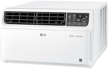 LG 10,000 BTU Smart Window Air Conditioner, 115V, Cools 450 Sq. Ft. for Bedroom, Living Room, Apartment, Dual Inverter, Quiet Operation, Energy Star, works with LG ThinQ, Amazon Alexa and Hey Google