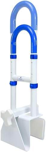 Adjustable Bathtub Handle for Elderly | Sturdy Clamp-On Tub Grab Bar with 300lb Capacity | Grab Bars for Bathtubs | Bathtub Handles for Seniors | Durable Tub Safety Rail 14" x 17