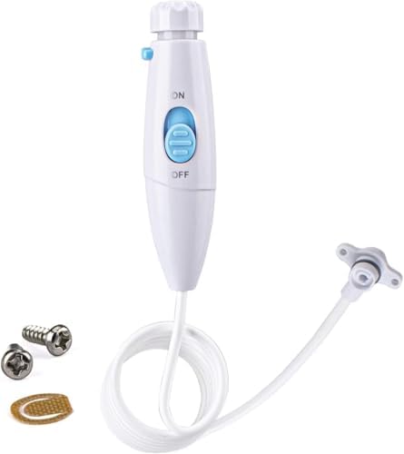 TUREWELL Water Flosser Accessories Compatible with Water Dental Oral irrigator FC162, FC163, FC165, FC166 FC168,Pack of 1 Handle/Hose(White)