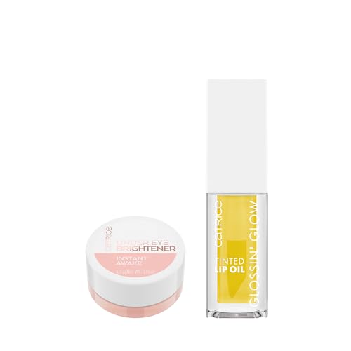 Catrice | Glossin' Glow Tinted Lip Oil 50 & Under Eye Brightener 10 | Full Coverage Makeup | Vegan & Cruelty Free