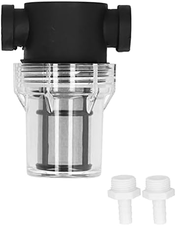 3/8 inch Hose Barb in-Line Strainer, Professional Inline Water Strainer with 150 micron / 100 Mesh Filter Screen, psi Plastic Beer T-Strainer for Home Brewing, and Filtering (BHDKzo26p5iacg5146)