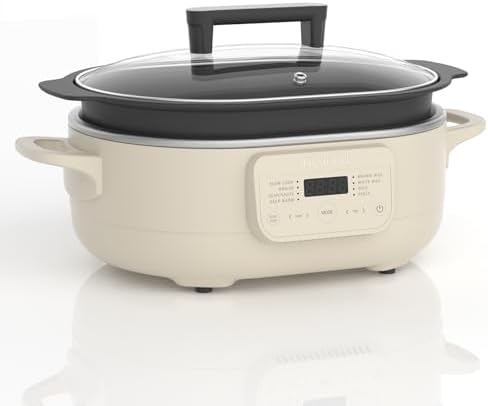 MAGNIFIQUE 6 Quart Multi-Cooker with 8-in-1 Casserole Programmable Slow Cooker, Dutch Oven, Pasta, Nonstick, Oven Safe Pot to 500Â°F Oatmeal Oatmeal
