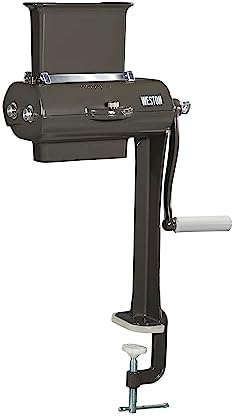 Weston Manual Support Beef Jerky Slicer, Quick and Easy Operation For Cuts Up To 5” Wide x 1.25” Thick, Durable Aluminum Construction, Stainless Steel Blades, Charcoal Gray (07-3801-W-A)