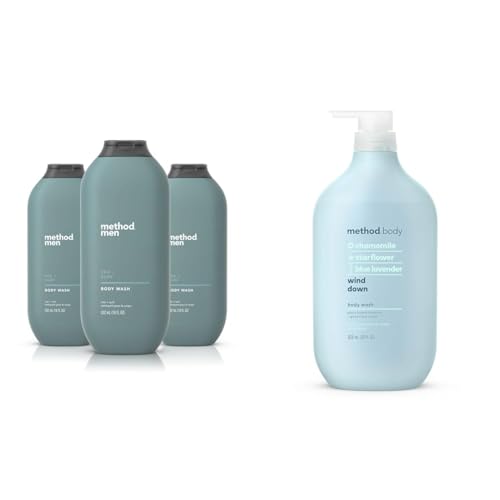Method Men Body Wash 3pk Paraben Free 18 FL Oz Body Wash 1pk Paraben Free 28 FL Oz