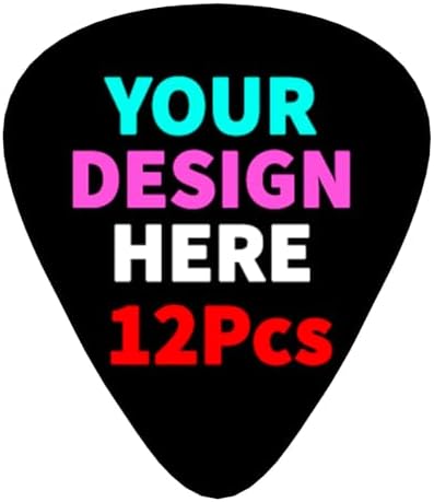 12-1200 Pcs Personalized Guitar Picks for Acoustic Guitars, Thin Medium Heavy Custom Guitar Picks, Funny Guitars Pick Gifts for Him Boyfriend Son Grandson, Customized Birthday Christmas Gifts