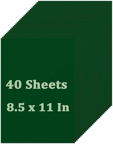 40 Sheets Green Cardstock 8.5 x 11 Inches, 200gsm Thick Card for Christmas, St' Patrick's Day, Spring, Invitations, Menus, Wedding, DIY Cards Making, Stationary Printing