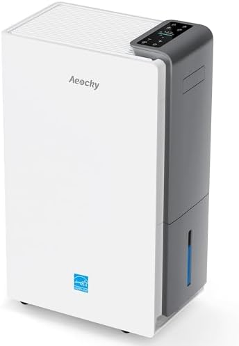 4500 Sq.Ft Most Efficient Energy Star 2025 Dehumidifier,AEOCKY Max 80 Pint/D(Standard 52Pint/D) Smart Compressor Dehumidifier with Drain Hose, Intelligent Humidistat,for Basement,Bedroom,Home,Bathroom