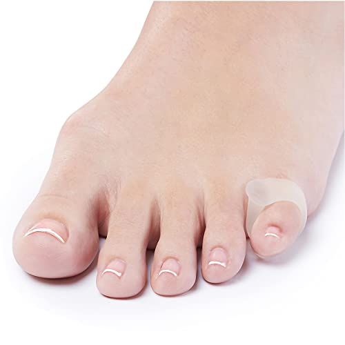 NatraCure Advanced Gel Toe Separator (w/Toe Loop) - Spacer, Corrector, Straightener to Cushion and Align Bent, Crooked, Overlapping Toes - Corns, Pinky Tailor Bunions - (1104-M RET6PK) - Size: Small