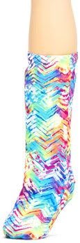 CastCoverz! Fashionable Leg Cast Cover - Neon Tracks - Large Short - Below The Knee - Protective, Decorative and Washable - Made in USA
