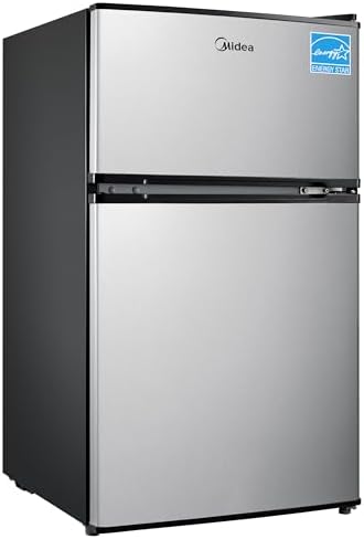 Midea WHD-113FSS1 Compact Refrigerator, 3.1 cu ft, Stainless Steel