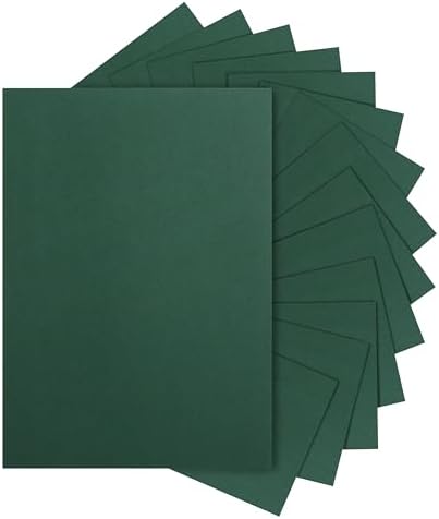 40 Sheets Dark Green Cardstock 8.5 x 11 Crafts Paper, 200gsm/75lb Premium Christmas Green Card Stock for Cards Making, Greeting Cards, School, Menus, Birthday Decorations, Office
