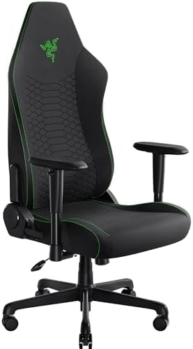 Razer Iskur V2 X Ergonomic Gaming Chair: Built-in Lumbar Support - Widened Seat Base - High Density Foam Cushions - Adjustable 152 Degree Recline - 2D Armrests - Plush Fabric Finish - Black