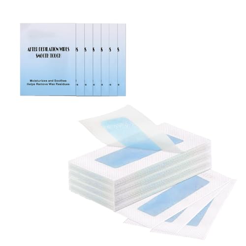 Wax Strips for Hair Removal,Waxing Strips,40 Face Wax Strips & 6 Calming Oil Wipes,Waxing Kit for Women,Facial Hair Removal for Women Face,Arms,Legs,Eyebrow,Upper Lip