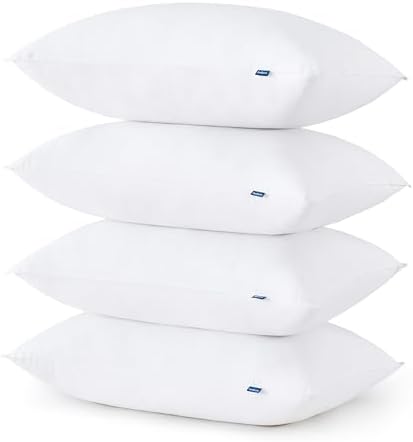 Bedsure Soft Pillows Queen Size, Set of 4 - Fluffy Bed Pillows 4 Pack for Sleeping, Soft and Supportive, Hotel Quality, Original Down Alternative Filling for Side, Back Sleepers