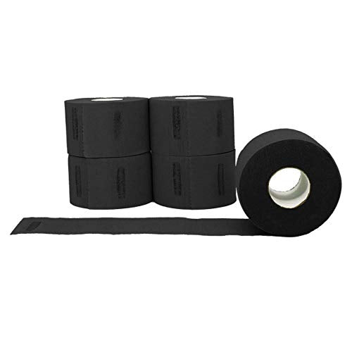 Level 3 Neck Paper - Disposable and Flexible Neck Strips - Barber and Hair Stylist Supplies - Water Resistant and Self-Adheres to Neck - Pre-Cut and Easy to Use - 5 Rolls (100each)