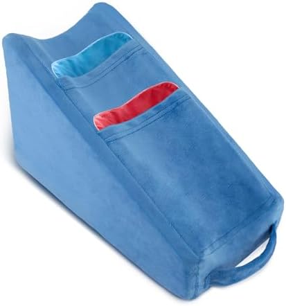 Arm Elevation Pillow Arm Wedge Pillows for Adults Arm Support Pillow with Pocket for Post Surgery Elbow Rest Pillow with Removable Pillow for Sleeping(Blue)