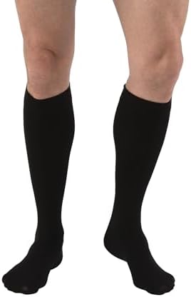 JOBST Relief Knee High Graduated Compression Socks, 30-40 mmHg - Comfortable Unisex Design - Closed Toe, Black, X-Large