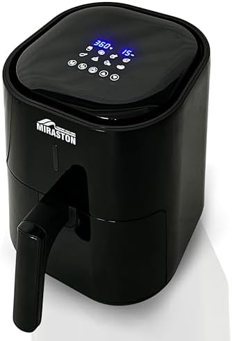 4.5QT Air Fryer, Compact Digital Touch Control Easy Cooking & Reheat, Countertop Air Fryers for Kitchen, Veggies, Frozen Food, Nonstick Square Basket Dishwasher-Safe, for 1-3 People