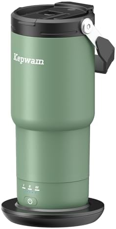 Self-Heating Travel Mug 20oz, Temperature-Controlled Coffee Warmer Mug, Smart Travel Coffee Mug Keep Coffee Drinks Hot, Heated Mug Great for Driver Outdoor Fits Car Cup Holders