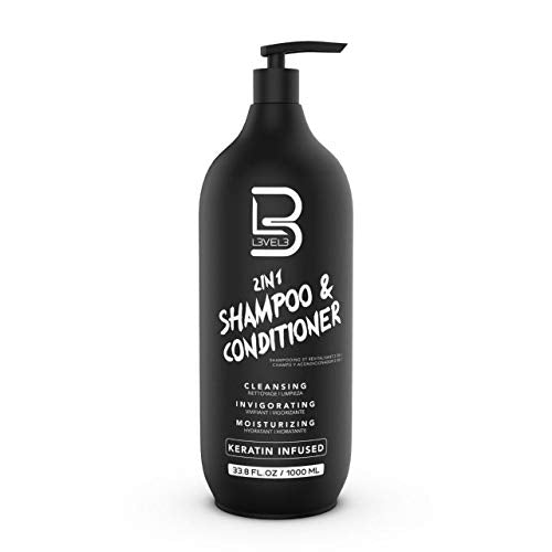 L3 Two in One Shampoo and Conditioner - Smooths and Strengthens Hair - Improves Shine and Tames Frizzy Hair - 33.8 Fl Oz