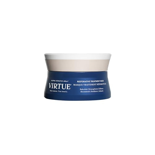 Virtue Restorative Hair Mask Treatment for Damaged Hair with Keratin and Baobab Seed Oil, Safe for All Hair Types, Color Safe