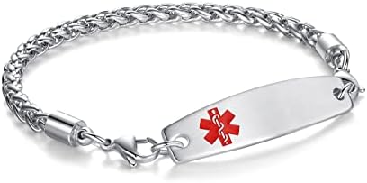LinnaLove-Stainless Steel Wheat Chain lnterchangeable Medical Alert Bracelets - (Just Chain)